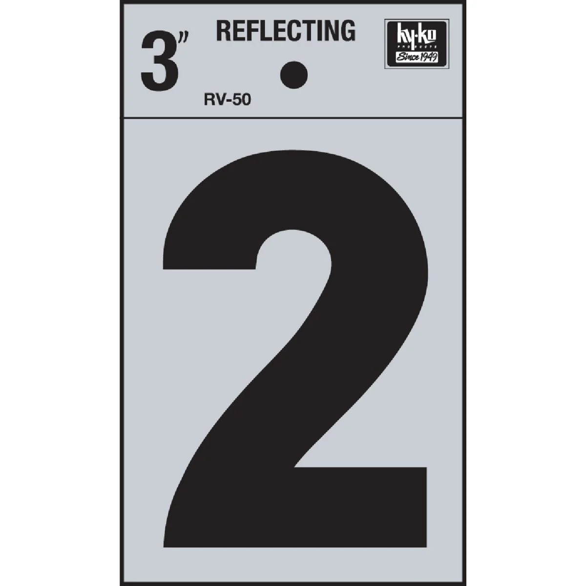 Verified Hy-Ko Vinyl 3 In. Reflective Adhesive Number Two Top-Quality