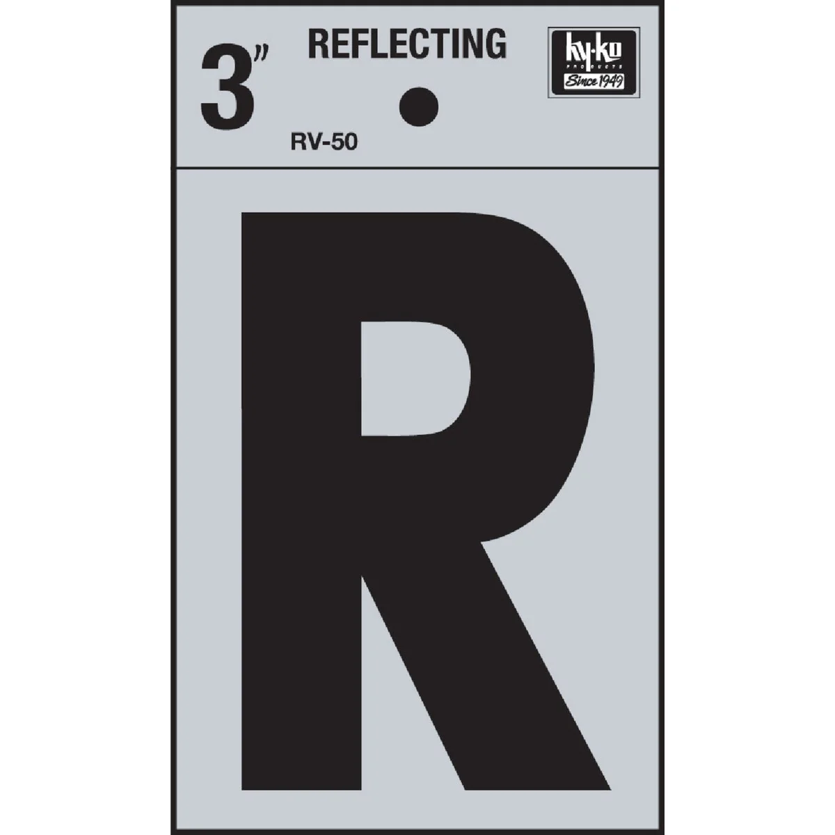 Quality Hy-Ko Vinyl 3 In. Reflective Adhesive Letter R High-Performance