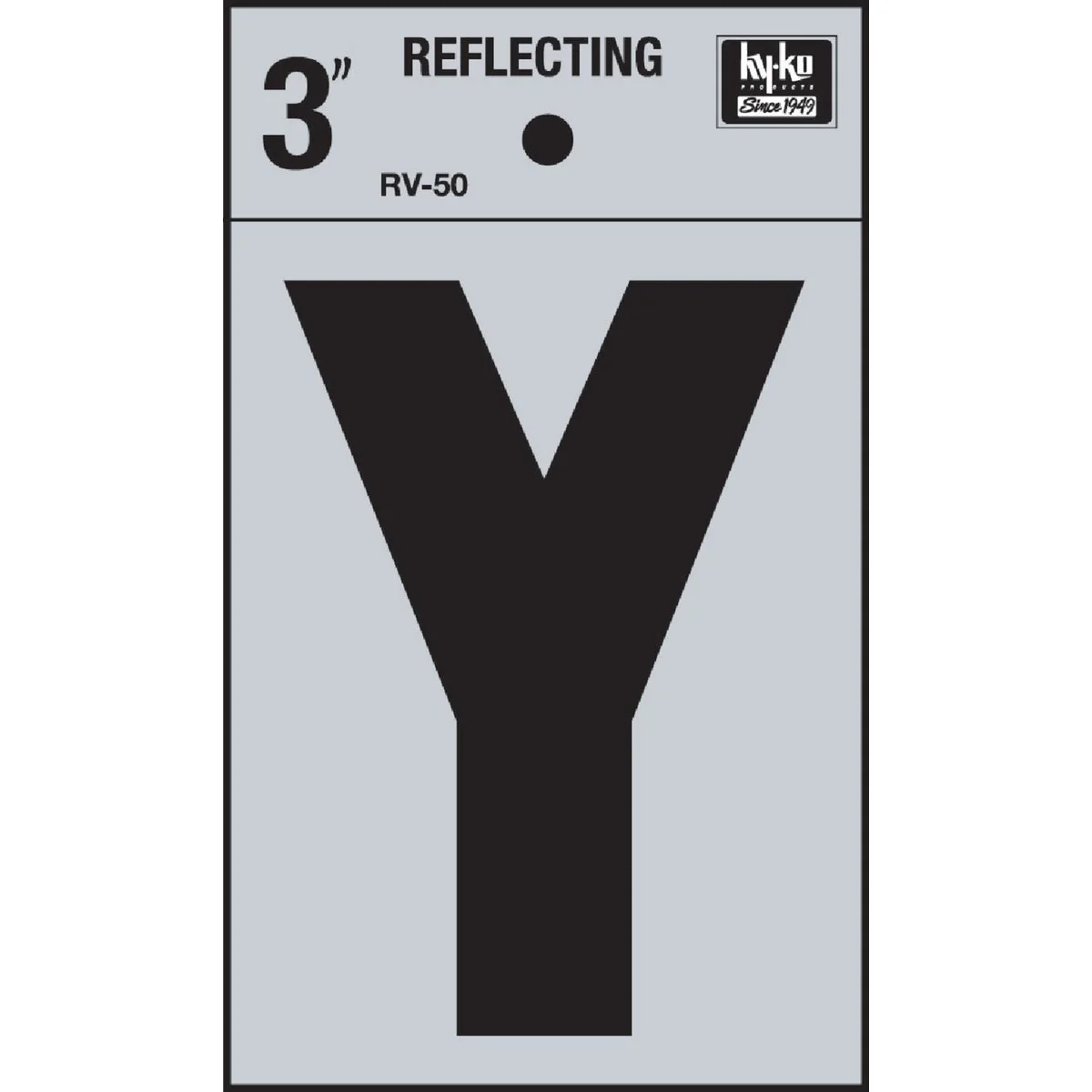 Carefully Designed Hy-Ko Vinyl 3 In. Reflective Adhesive Letter Y Artisan