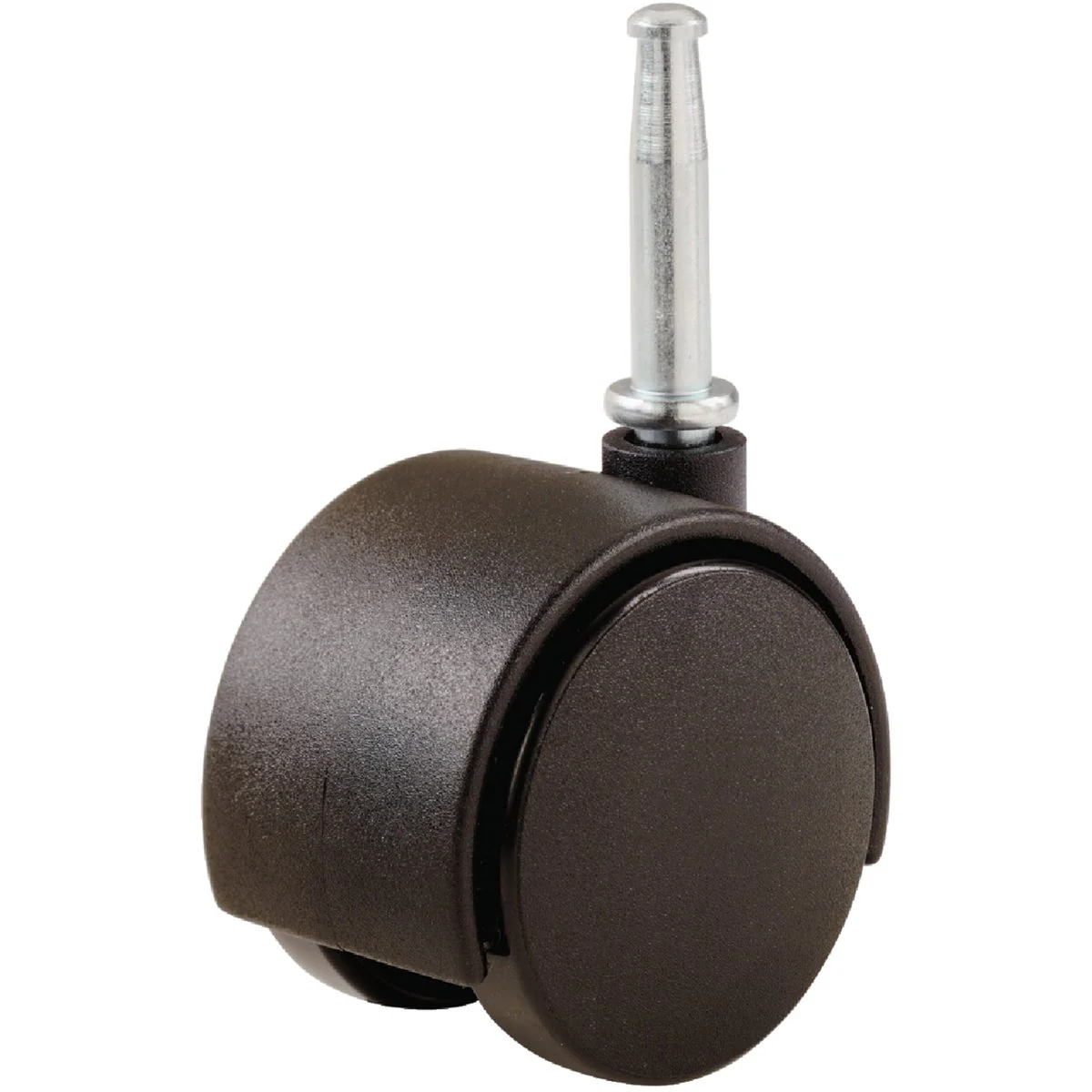 Optimized Do it 2 In. Dia. Black Twin Wheel Caster with 1-1 2 In. Stem 2-Pack Exclusive