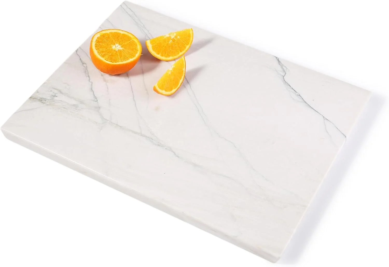 Unique Koville Marble Pastry Board Cutting Boards for Kitchen Counter 16 x 12 Natural White Marble Cutting Board Cheese Board Stone Charcuterie Slab Professional