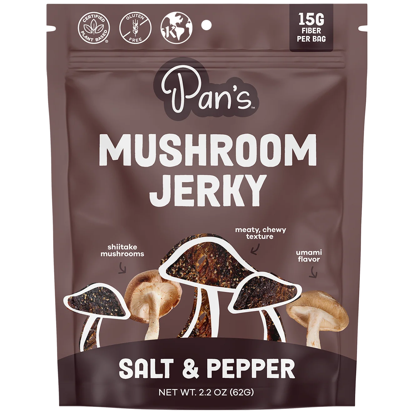 Verified Pan’s Salt Pepper Mushroom Jerky Clean