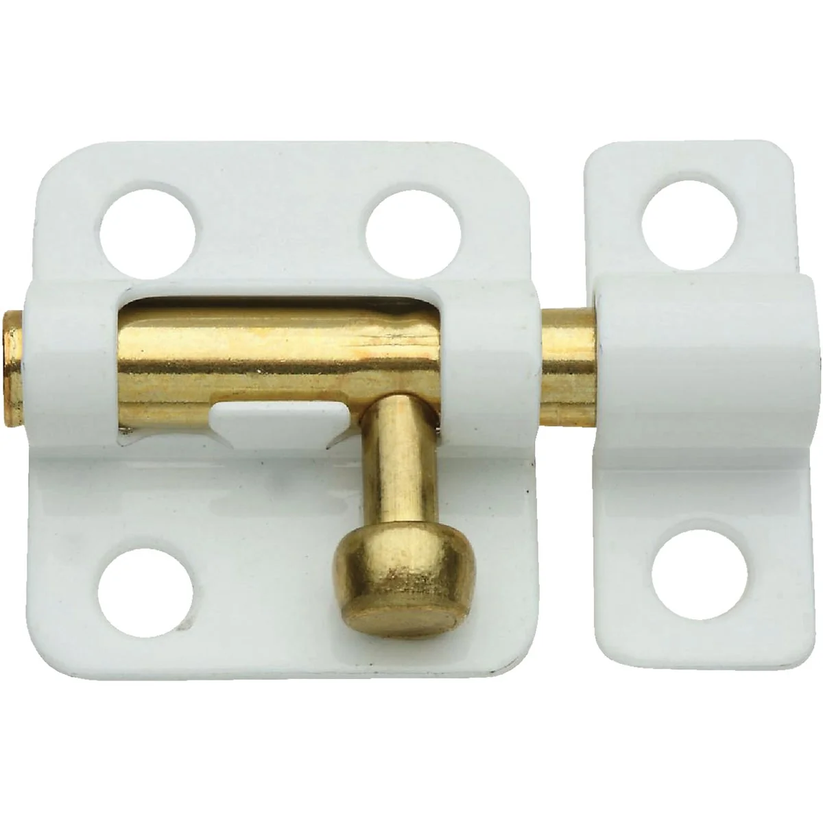 Convenient National 2 In. White Cellar Window Barrel Bolt Natural