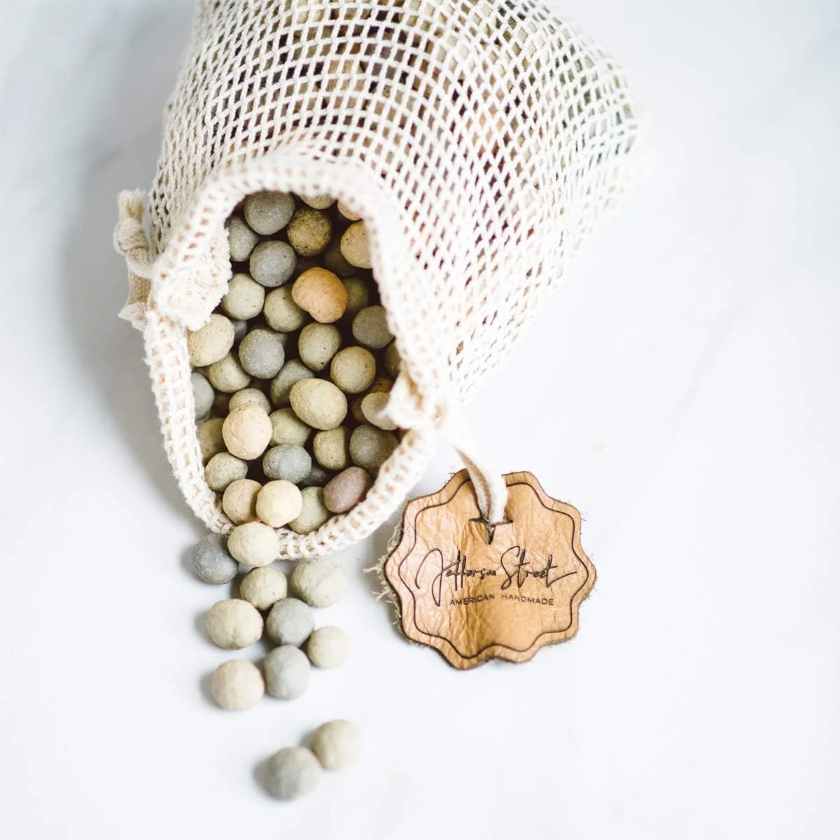 Premium Material Jefferson Street Ceramics – Made in USA – Ceramic Pie Weights – Natural Clay Beads for Baking Blind Crust – 2.4 lbs with Mesh Bag Trendy