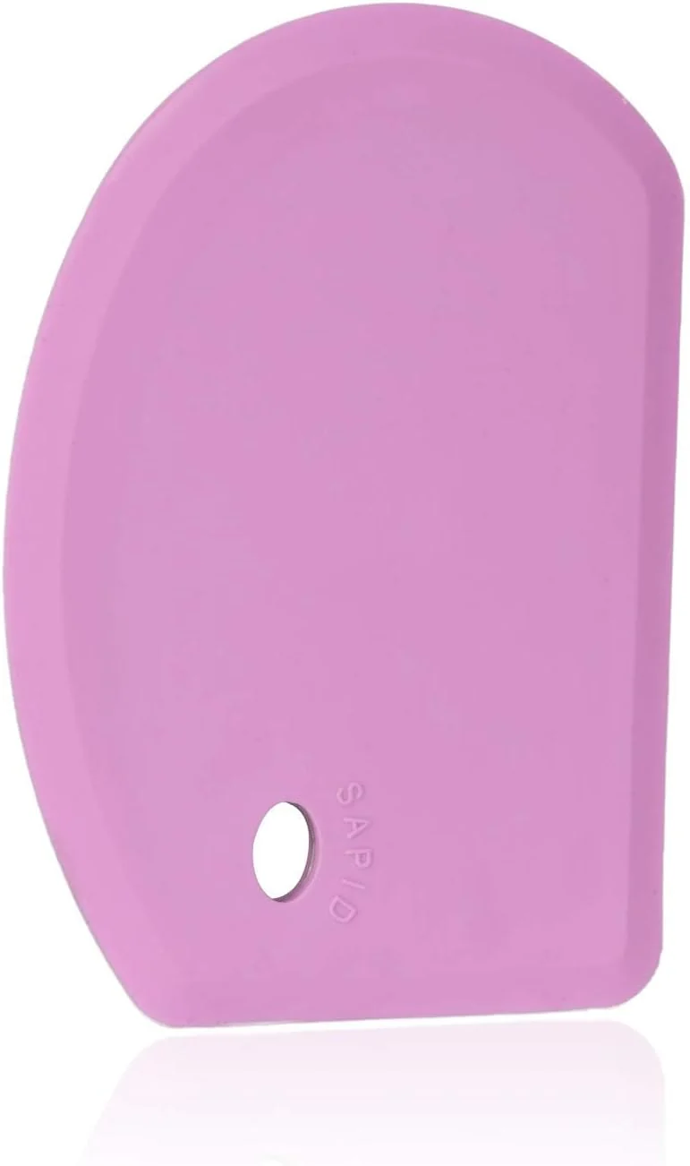 Minimalist Sapid Silicone Bowl Scraper Flexible Curved Edge 5.98 ×4.3 Food Grade Bench Dough Scraper for Baking Sourdough Bread Cake Fondant Icing Genuine