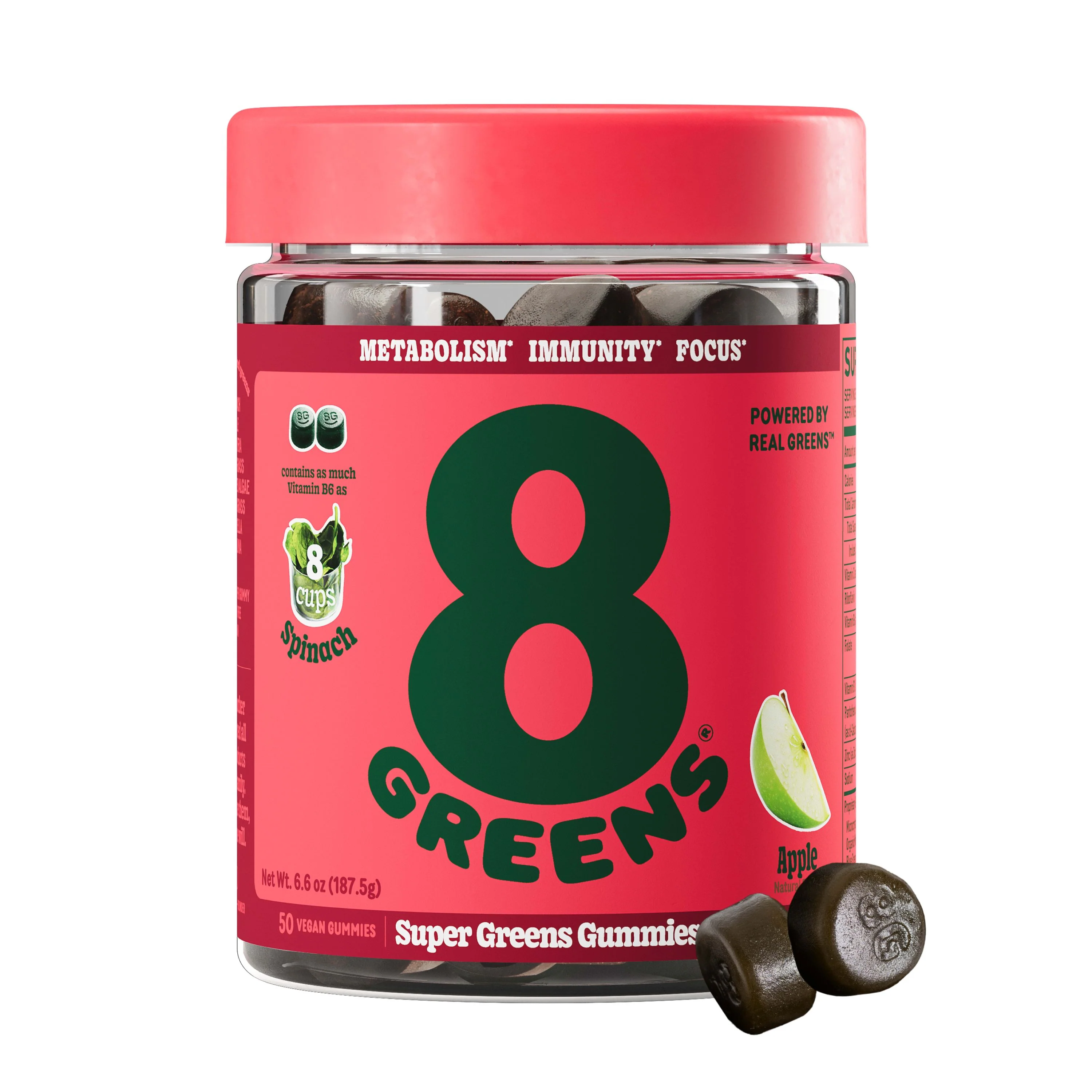 Smart 8Greens Super Greens Gummies – Apple Long-Lasting