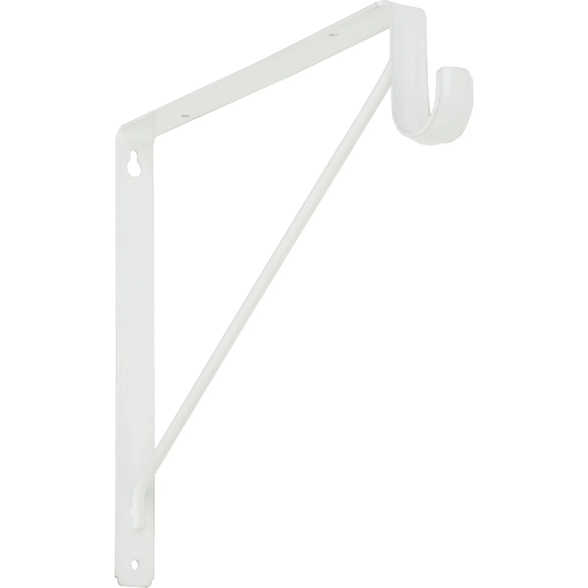 Smart Stanley Home Designs 12-5 8 In. H. x 11 In. D. Shelf Rod Bracket White Comfortable