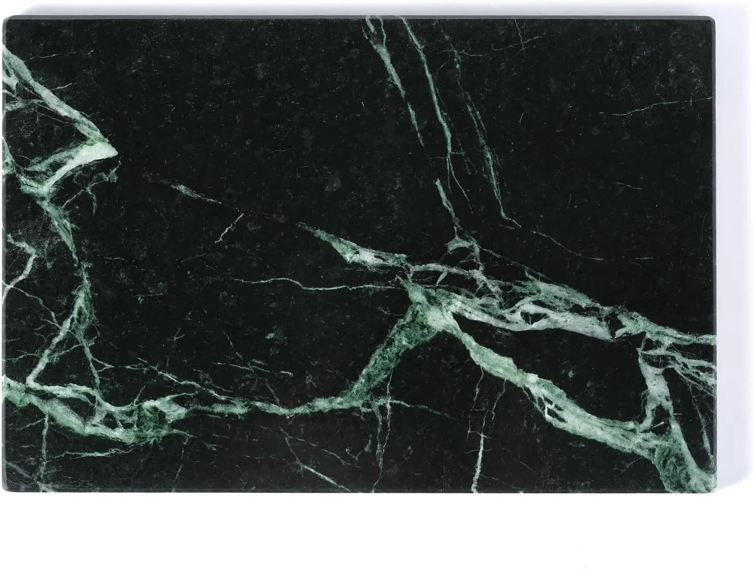 Enhanced Koville Natural Green Marble Cutting Board for Kitchen Pastry Bread Macaron Display 12 x 8 Stone Slab Marble Cheese Board for Home Countertop Durable