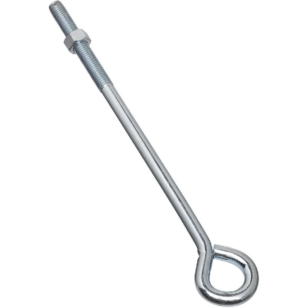 Efficient National 1 2 In. x 12 In. Zinc Eye Bolt with Hex Nut Top-Quality
