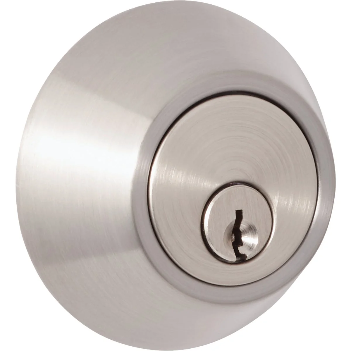 Unique Steel Pro Brushed Nickel Single Cylinder Deadbolt Pure