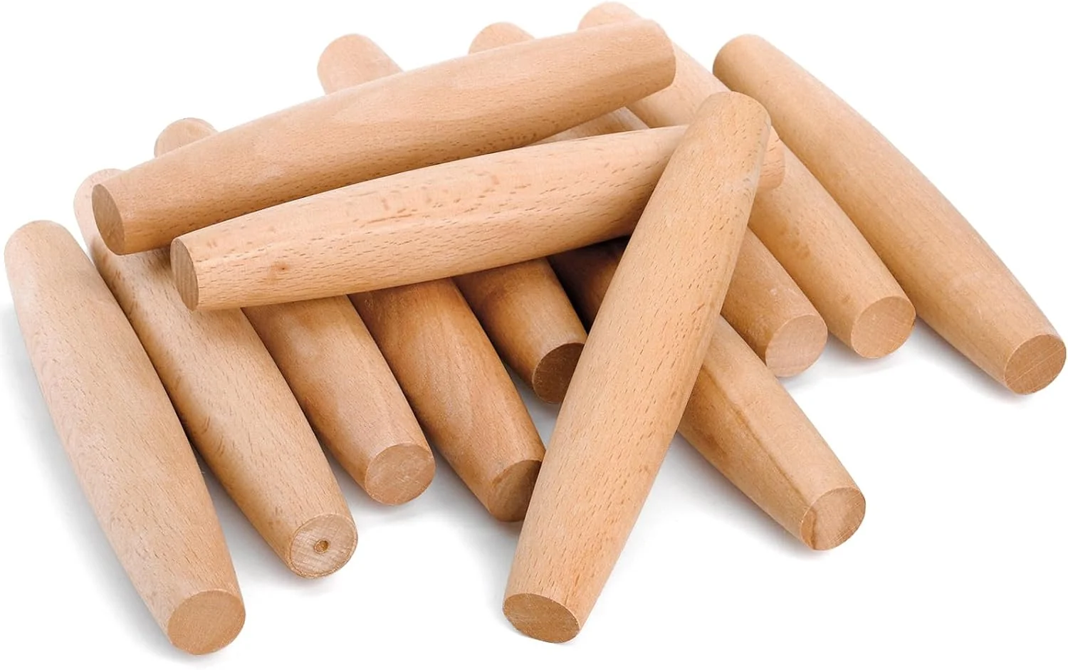 Enhanced Elsjoy 12 Pack 8 Inch Small Wood Rolling Pins Non-Stick Wooden Dough Roller Pin for Baking Pie Cookie Pasta Dumpling Sophisticated