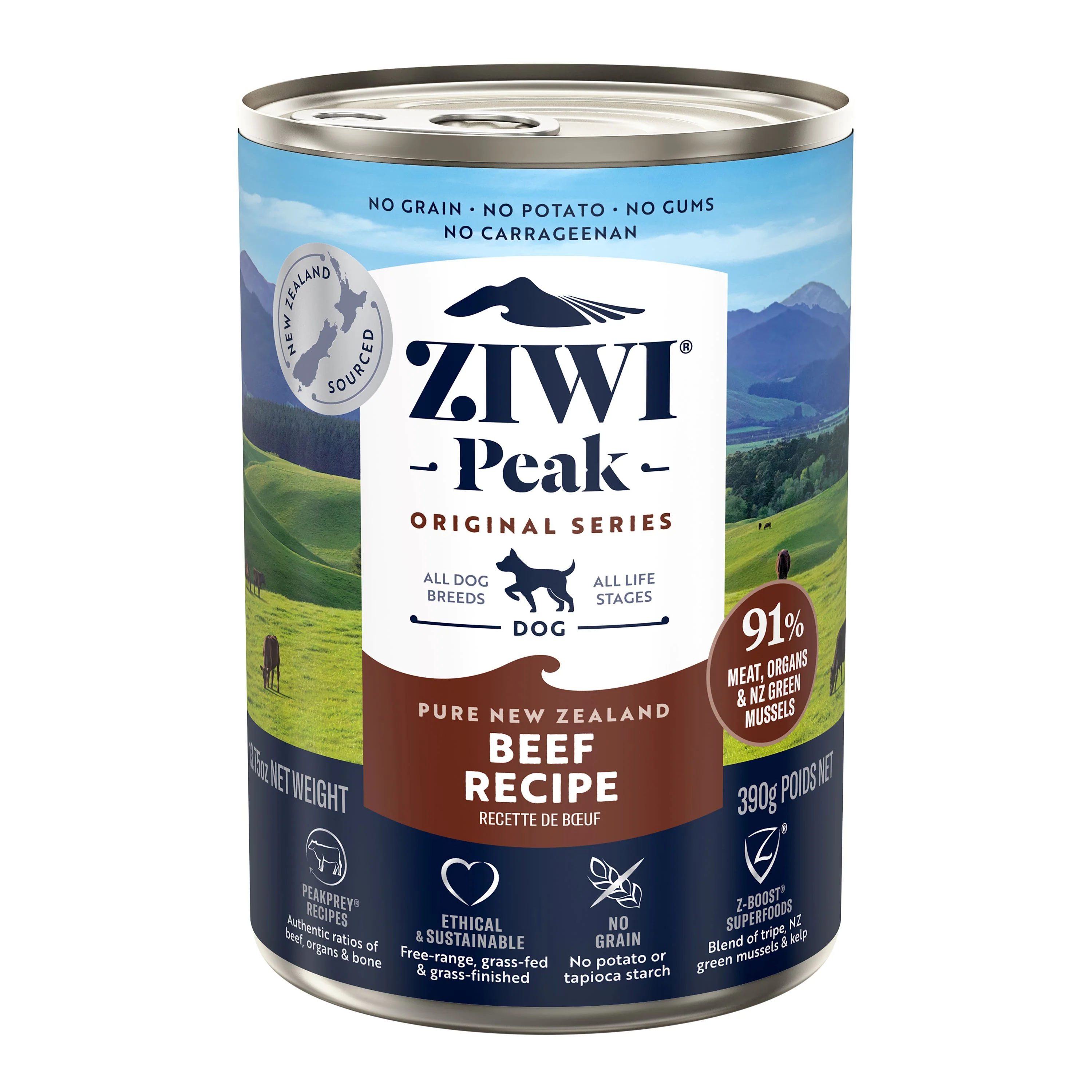Solid ZIWI Canned Wet Dog Food – All Natural High Protein Grain Limited Ingredient Verified