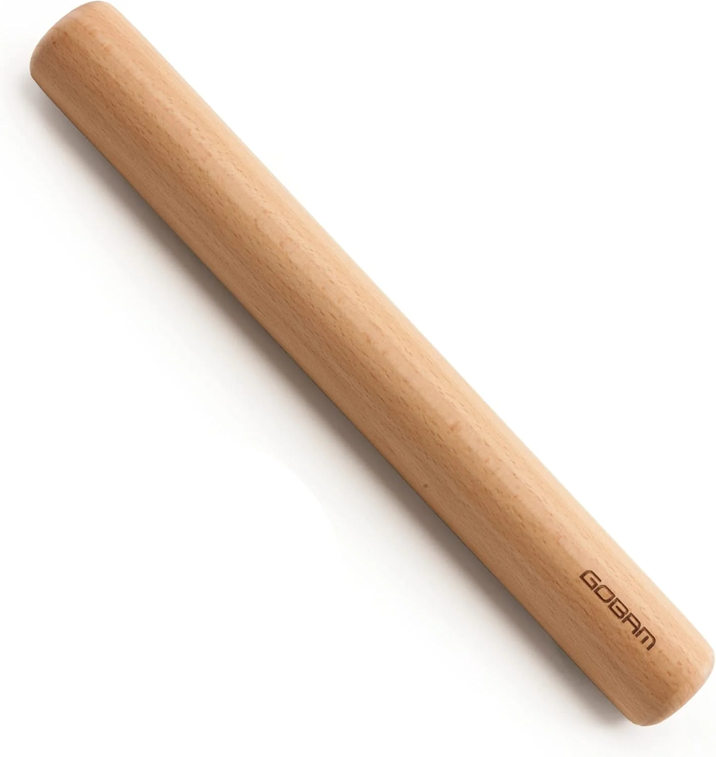 Natural GOBAM Wood Rolling Pin Medium – Dough Roller for Pasta Cookies Pie Pizza Chapati Fondant Rolling Pins for Baking Bread Making Tools and Supplies – 13 x 1.38 Inches Traditional