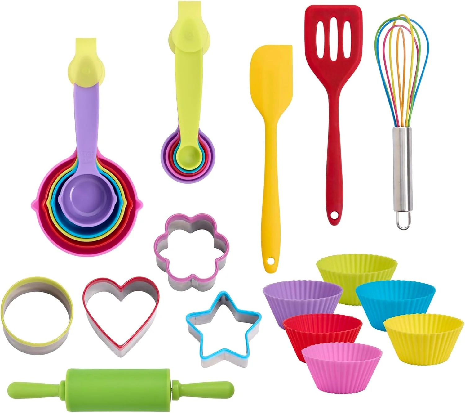 Effective Mrs. Anderson s Baking Kids Baking Set Food Safe Professional Materials 24-Piece Set Elite