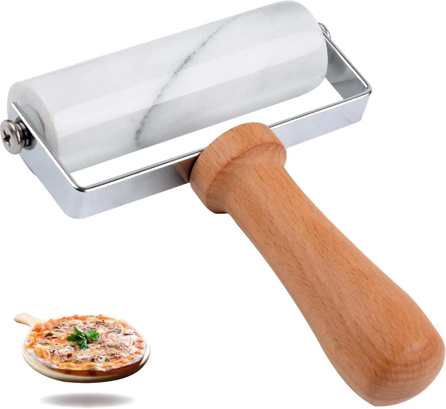 World-Class Tianman Small Marble Rolling Pin Pizza Roller Marble Pastry Roller Non-Stick T-Type Elite
