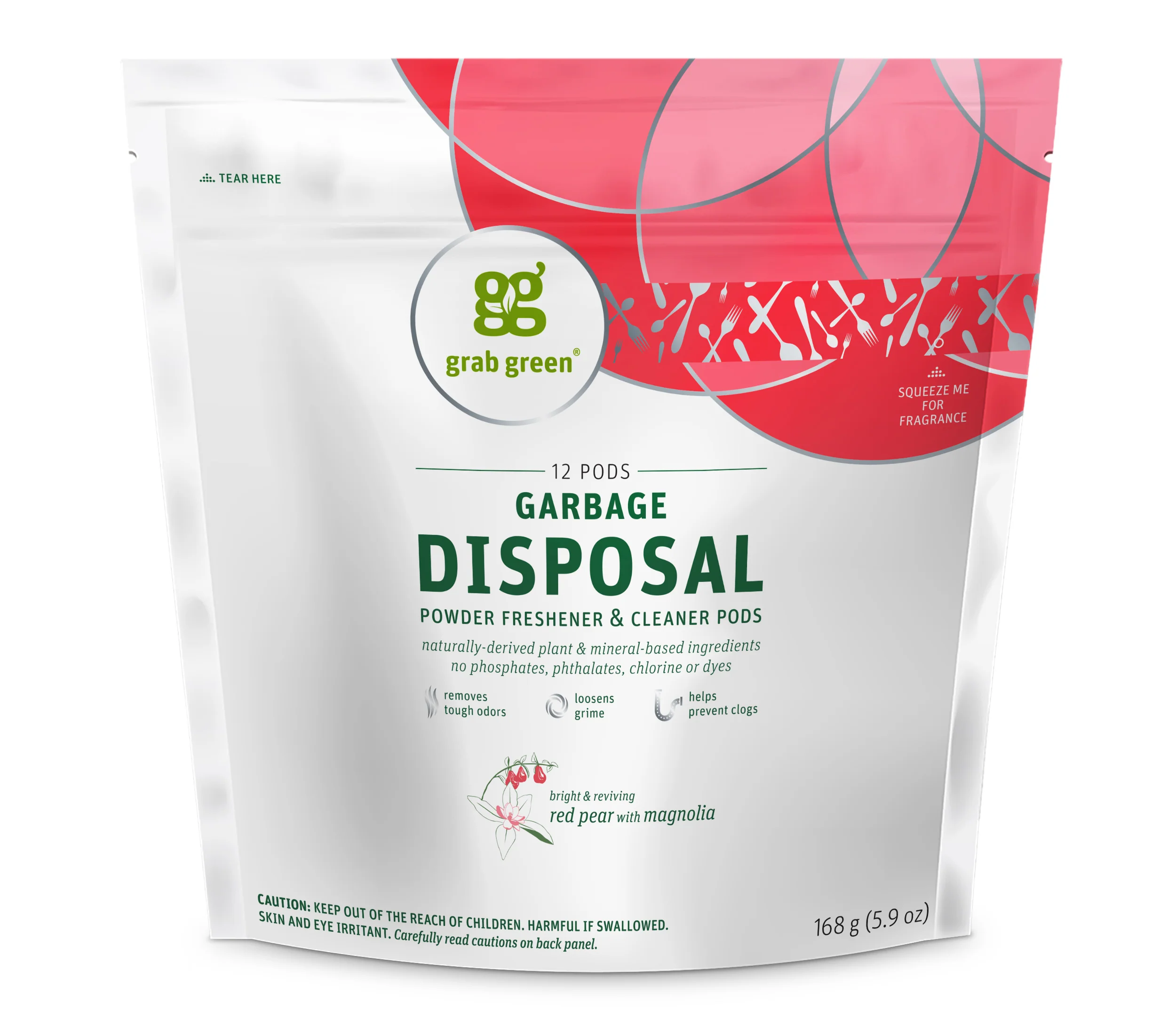 Expertly Made grab green Garbage Disposal Freshener Cleaner Pods – Red Pear with Magnolia Next-Generation
