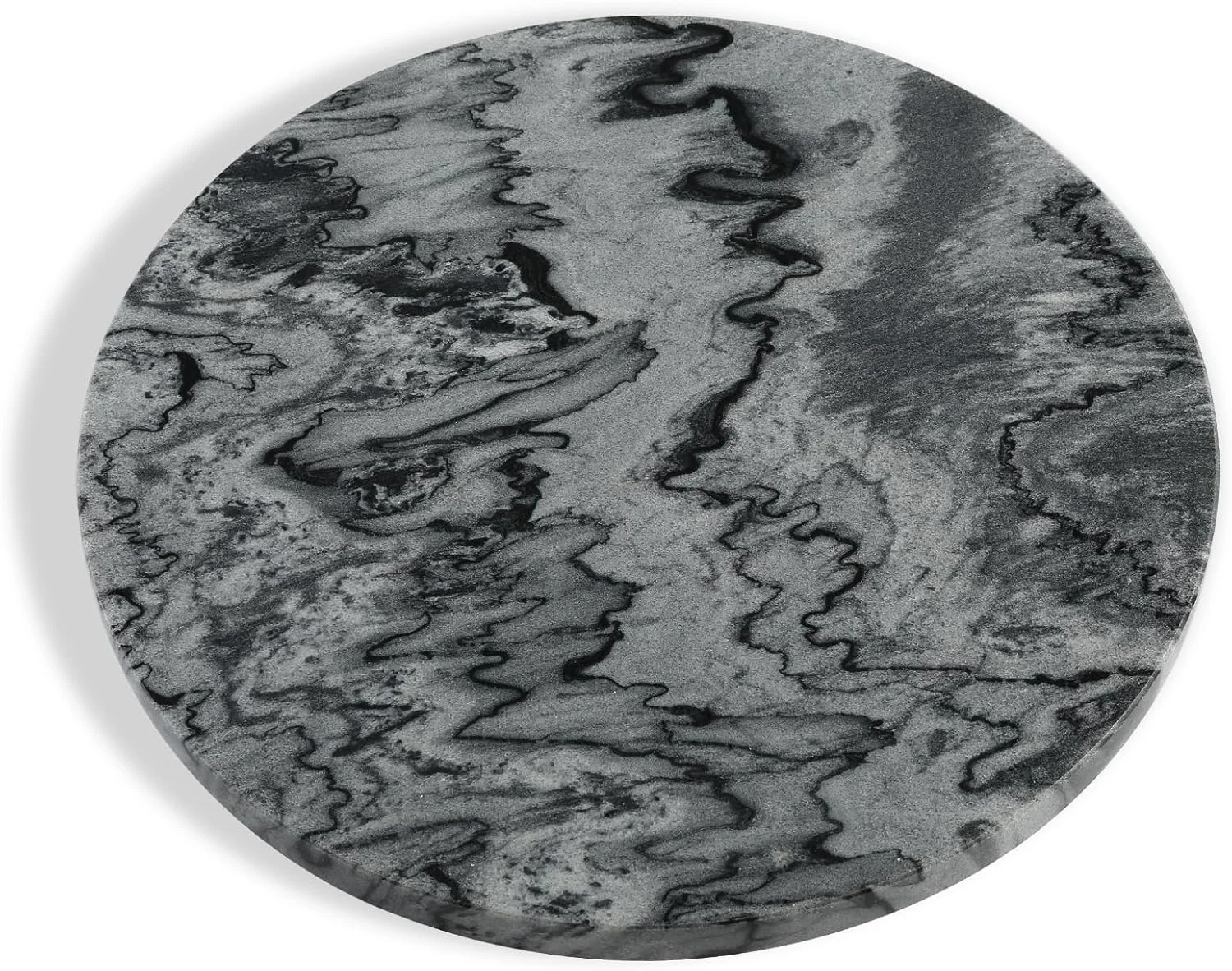 Effective Koville African Natural Marble Cutting Board for Kitchen 11inch Round Hand Crafted Marble Slab for Cheese Charcuterie Pastry Board – Wedding Gift Solid