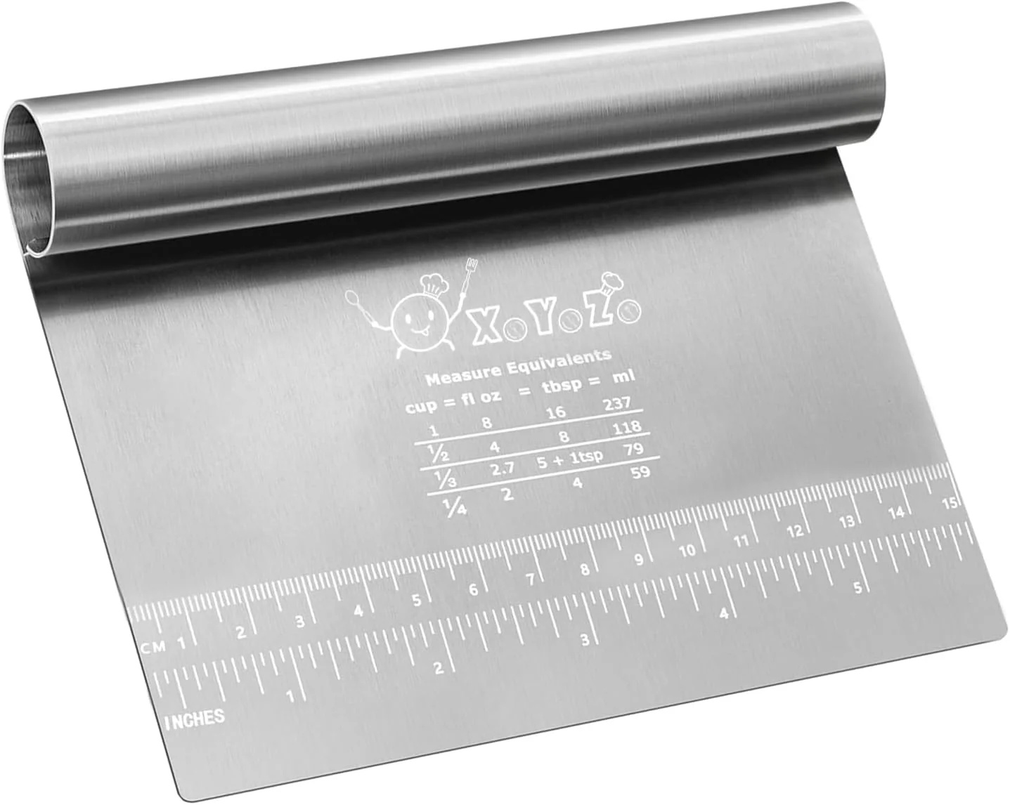 Flexible Bench Scraper Dough Pastry Cutter Stainless Steel Blade Kitchen Baking Tools for Butter Cake Onion Vegetable Lightweight