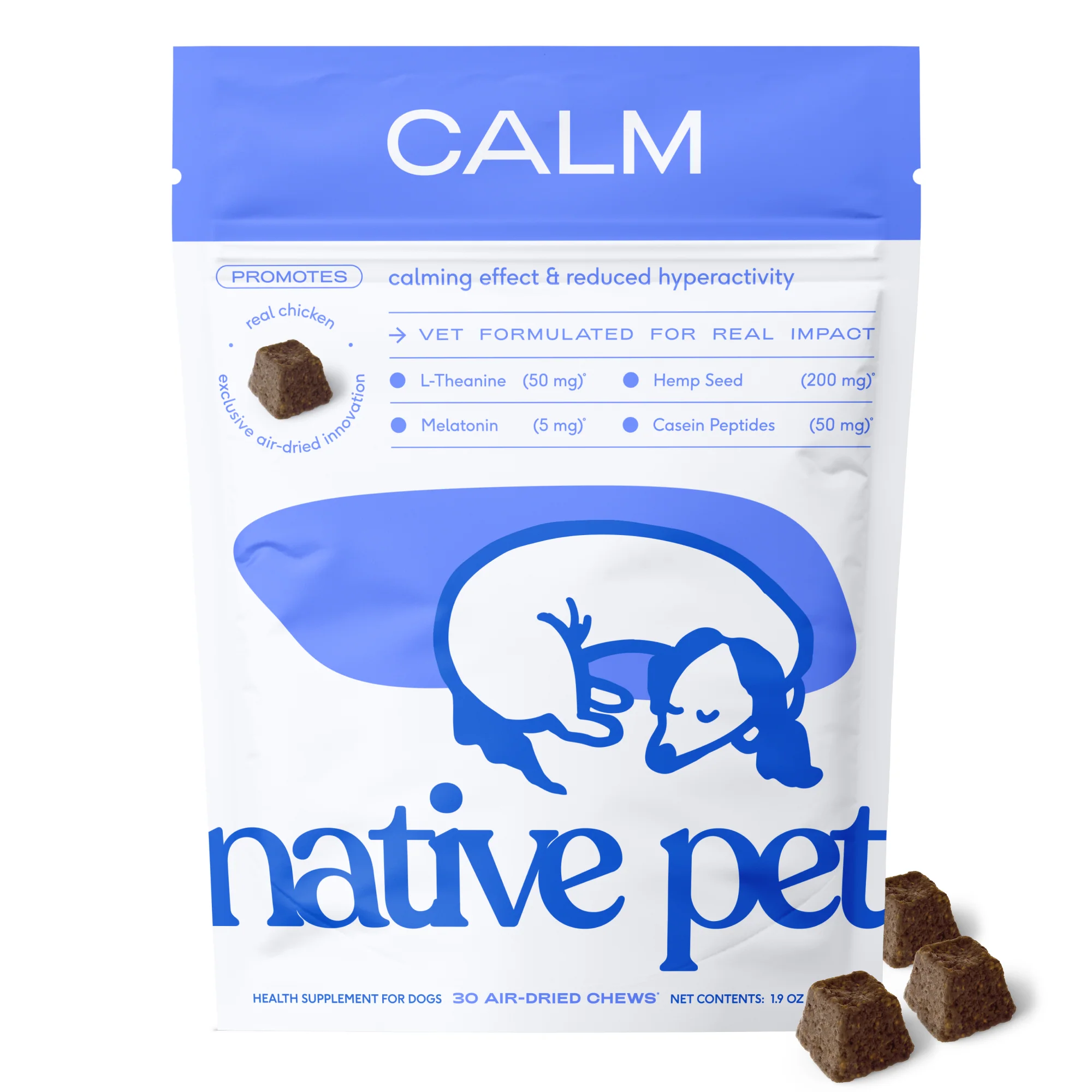 Stylish Native Pet Calm Chews Supplement for Dogs Official