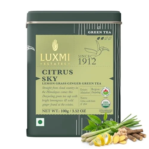 Artisan Estates Citrus Sky Green Tea 100gm Tin 3.5274 Ounce Official