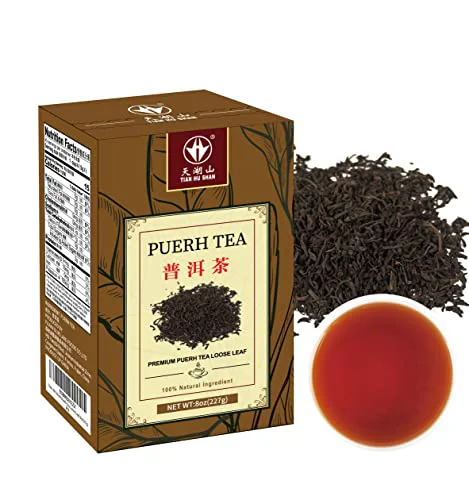 Certified Puerh tea loose leaf 8 Ounce Solid