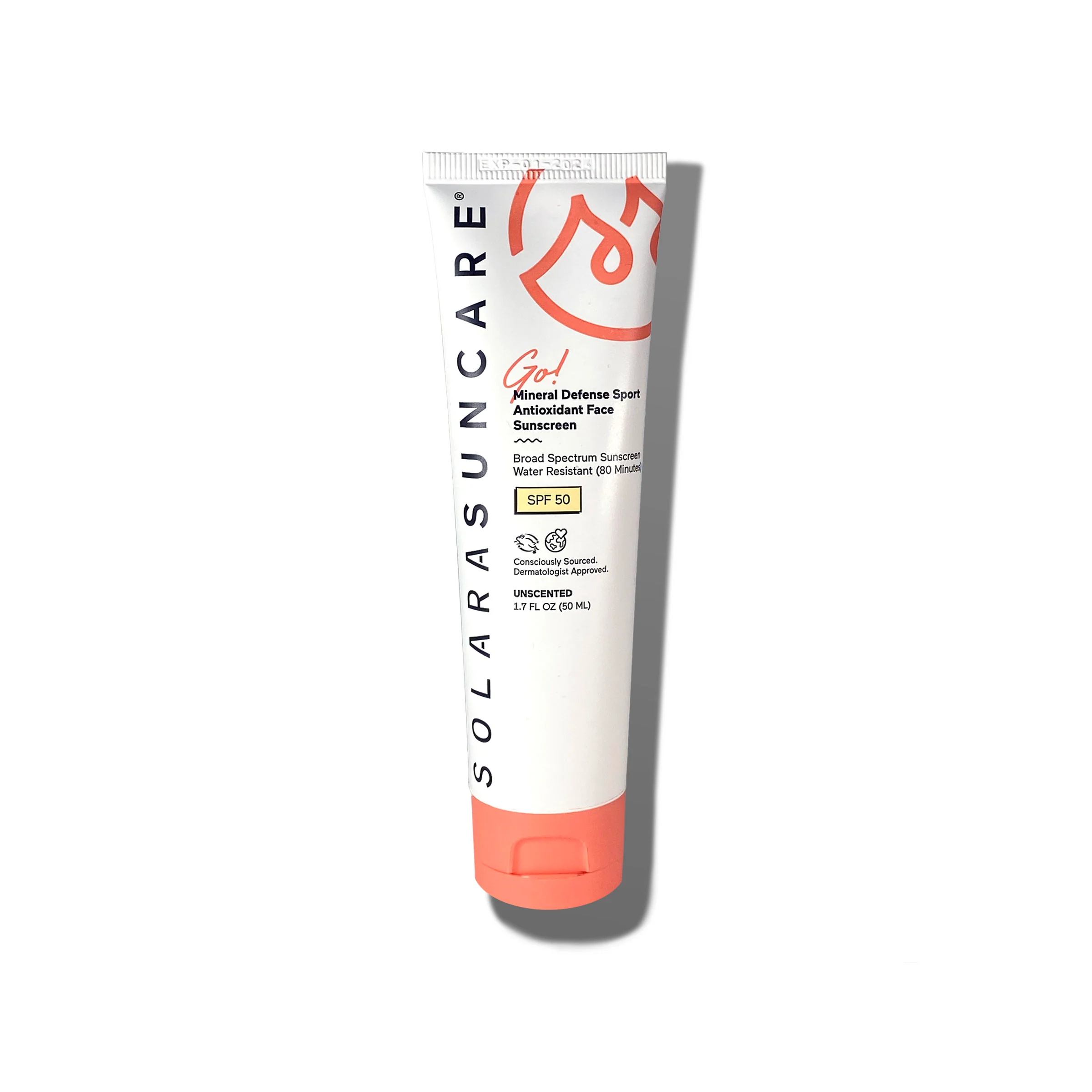 Reusable Solara Suncare Go Mineral Defense Sport Antioxidant Face Screen SPF 50 Green