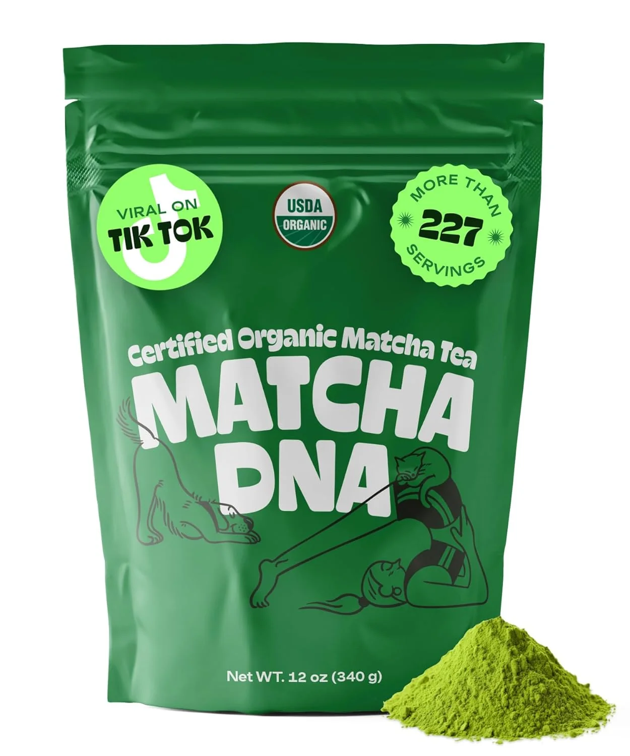 Matcha DNA Organic Matcha Green Tea Powder 12 oz BAG High-Performance
