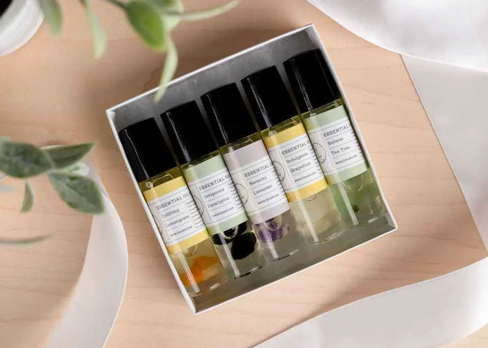 Fine Crafted Natural Essential Oil Roll-On Set – 5 Aromatherapy Oils Fashionable