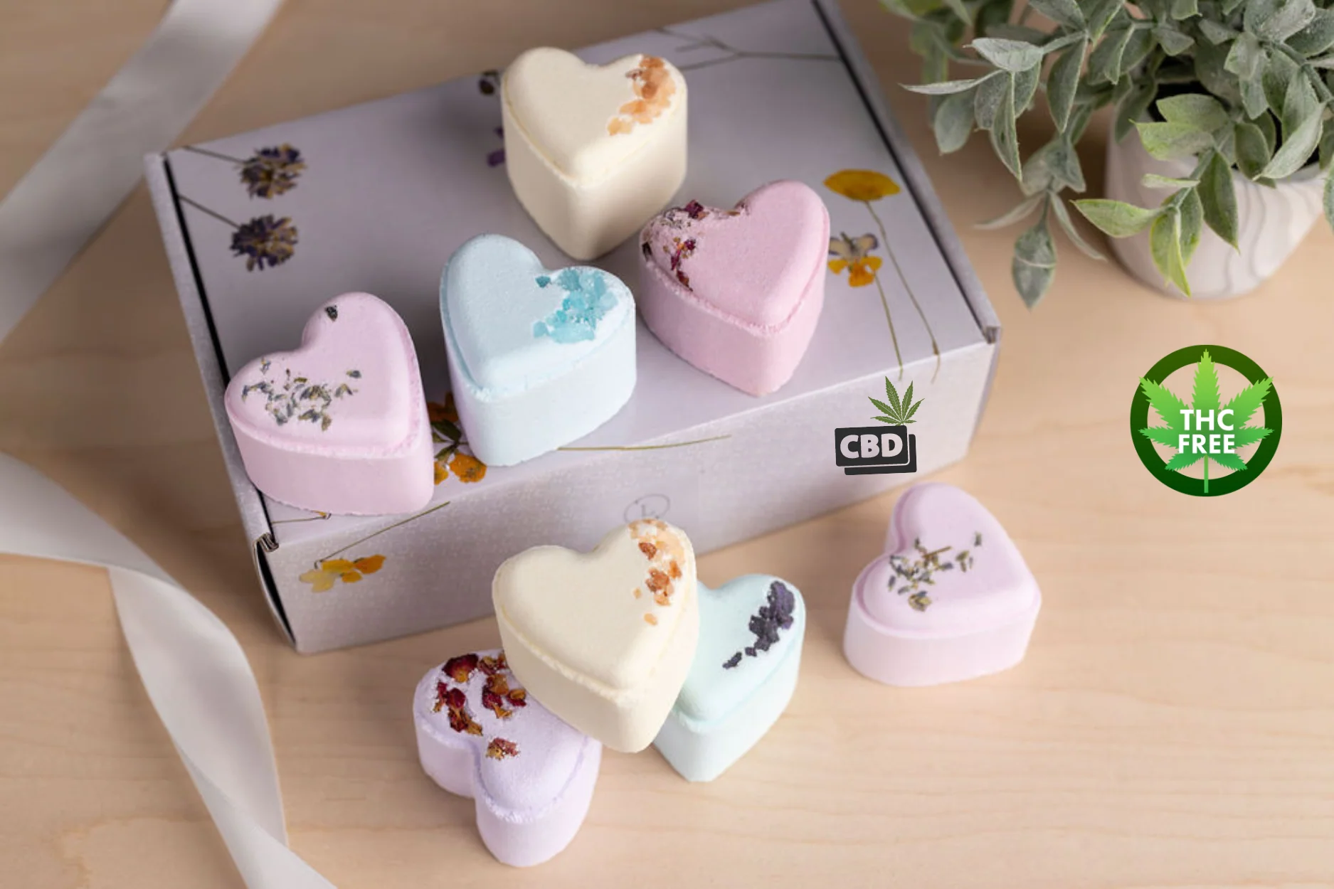 Solid CBD Lavender Bath Bomb Gift Set – 8 Handmade Bath Bombs Crafted