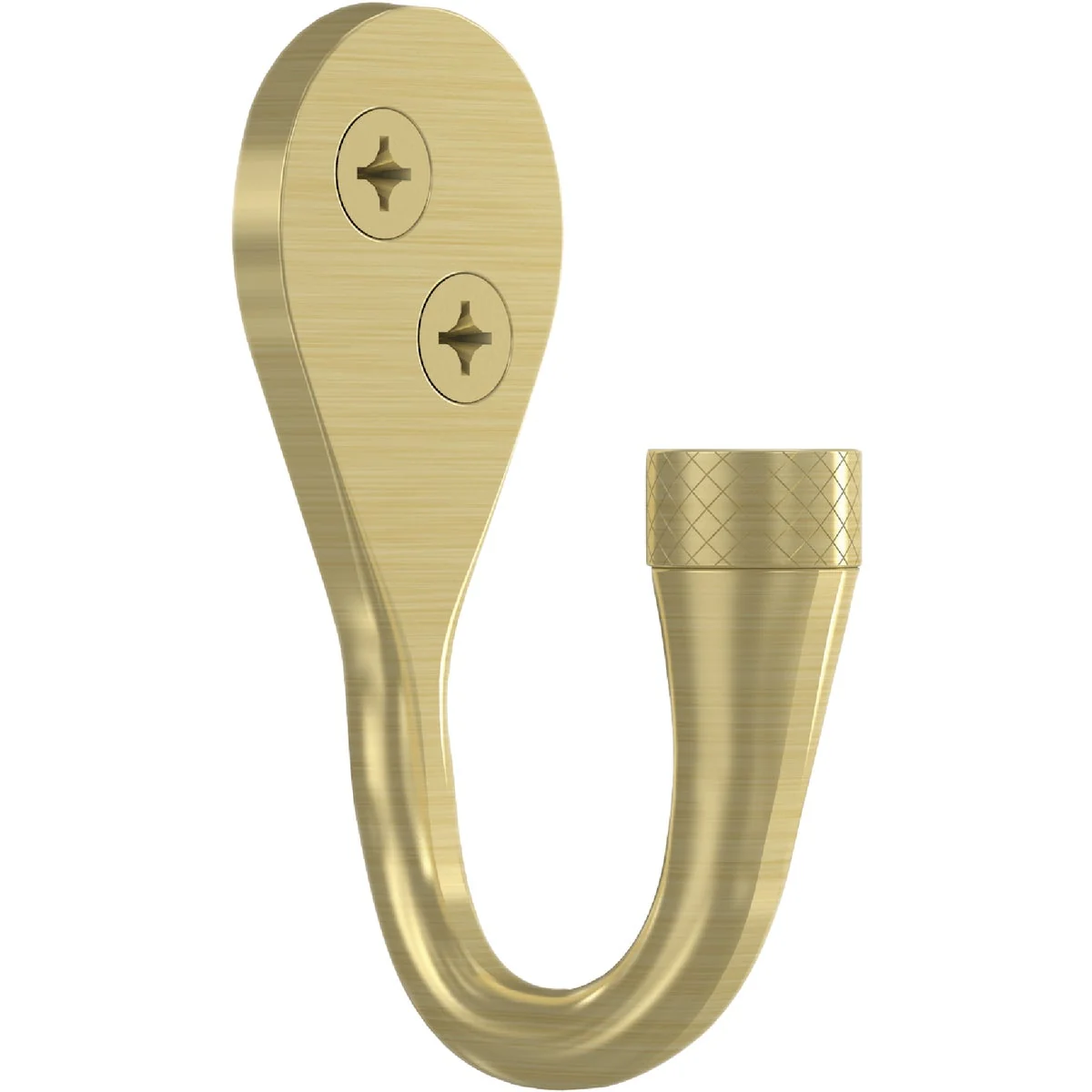 Superior National Hardware 2-5 8 In. Brushed Gold Powell Knurled Hook 2-Pack Premium Material