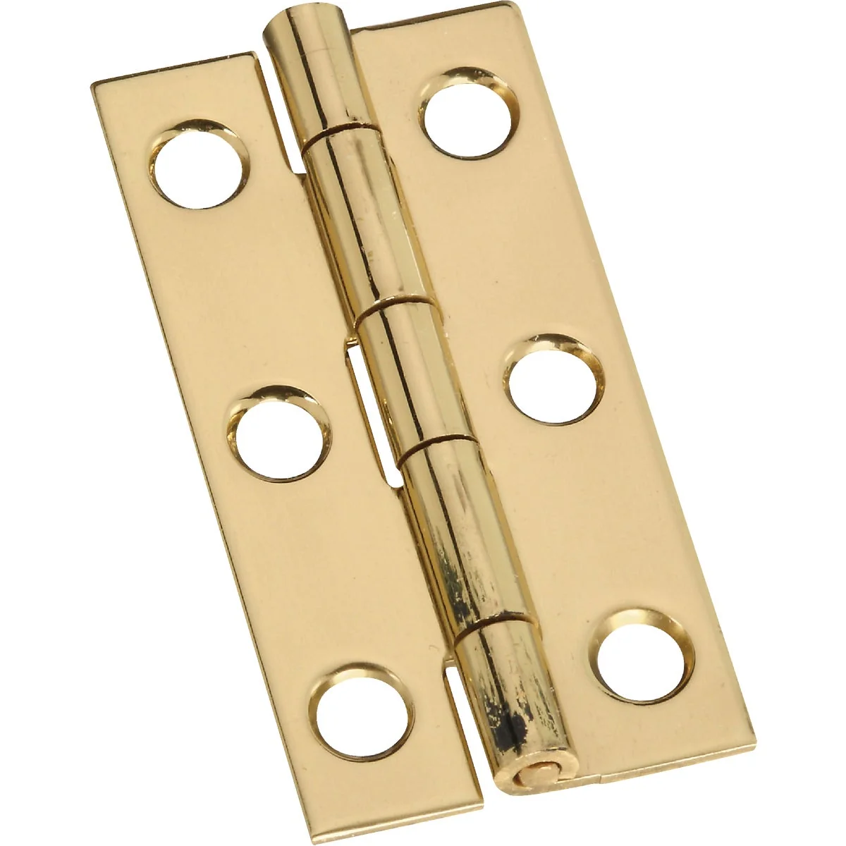 Refined National 1 In. x 2 In. Brass Narrow Decorative Hinge 2-Pack Traditional
