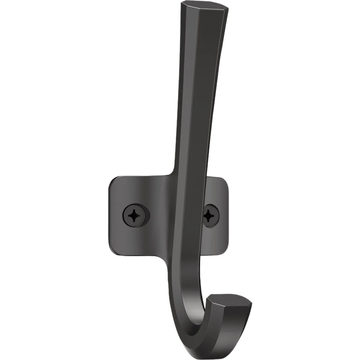 Innovative National Hardware 4-5 16 In. Matte Black Powell Angled Hook Enhanced