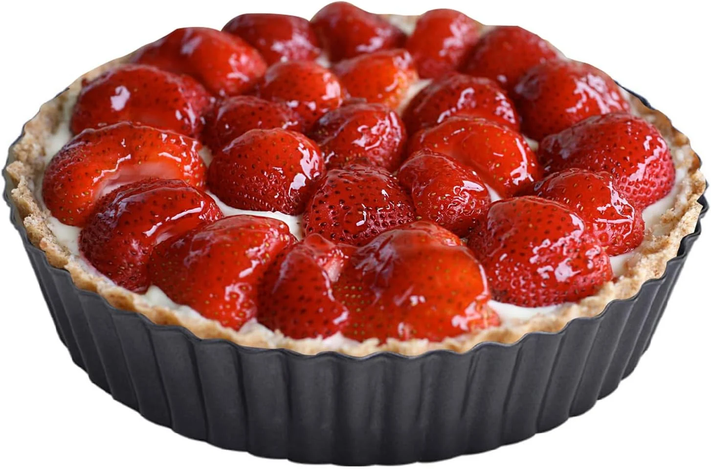 Reusable Deep Tart Pan 9.5 x 2.2 Inches Non-Stick Tall Tart Pan Bottom Can Be Removed. Suitable for Making Various Pies Tarts and Quiche Smart