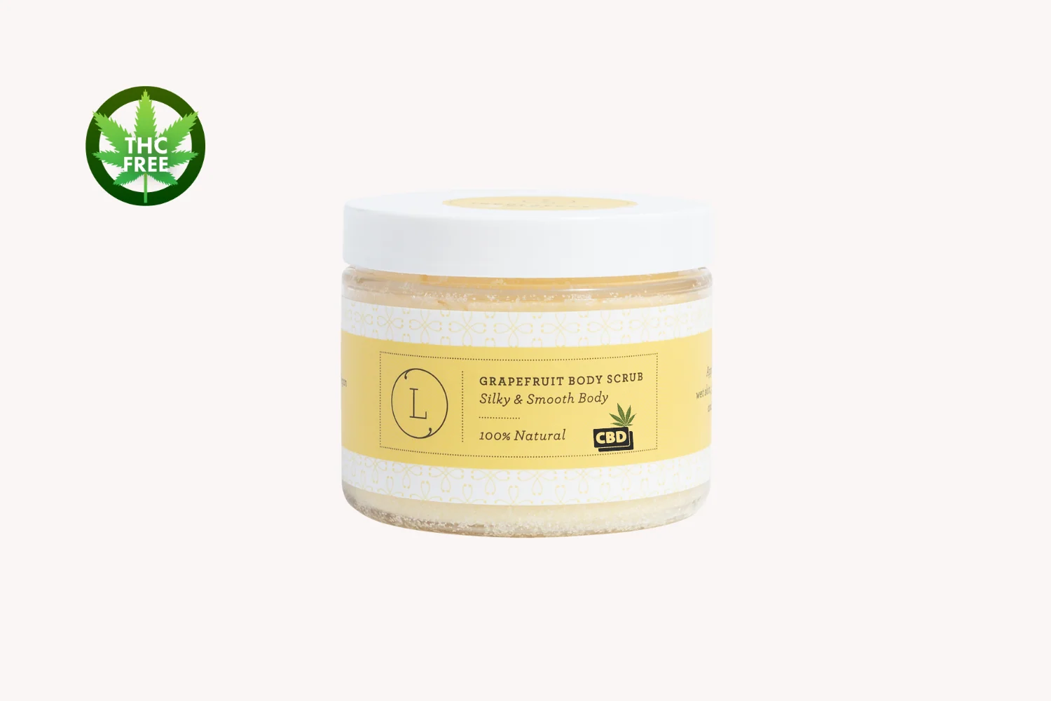Smooth CBD Grapefruit Body Scrub – Natural Exfoliating Salt Scrub Recyclable