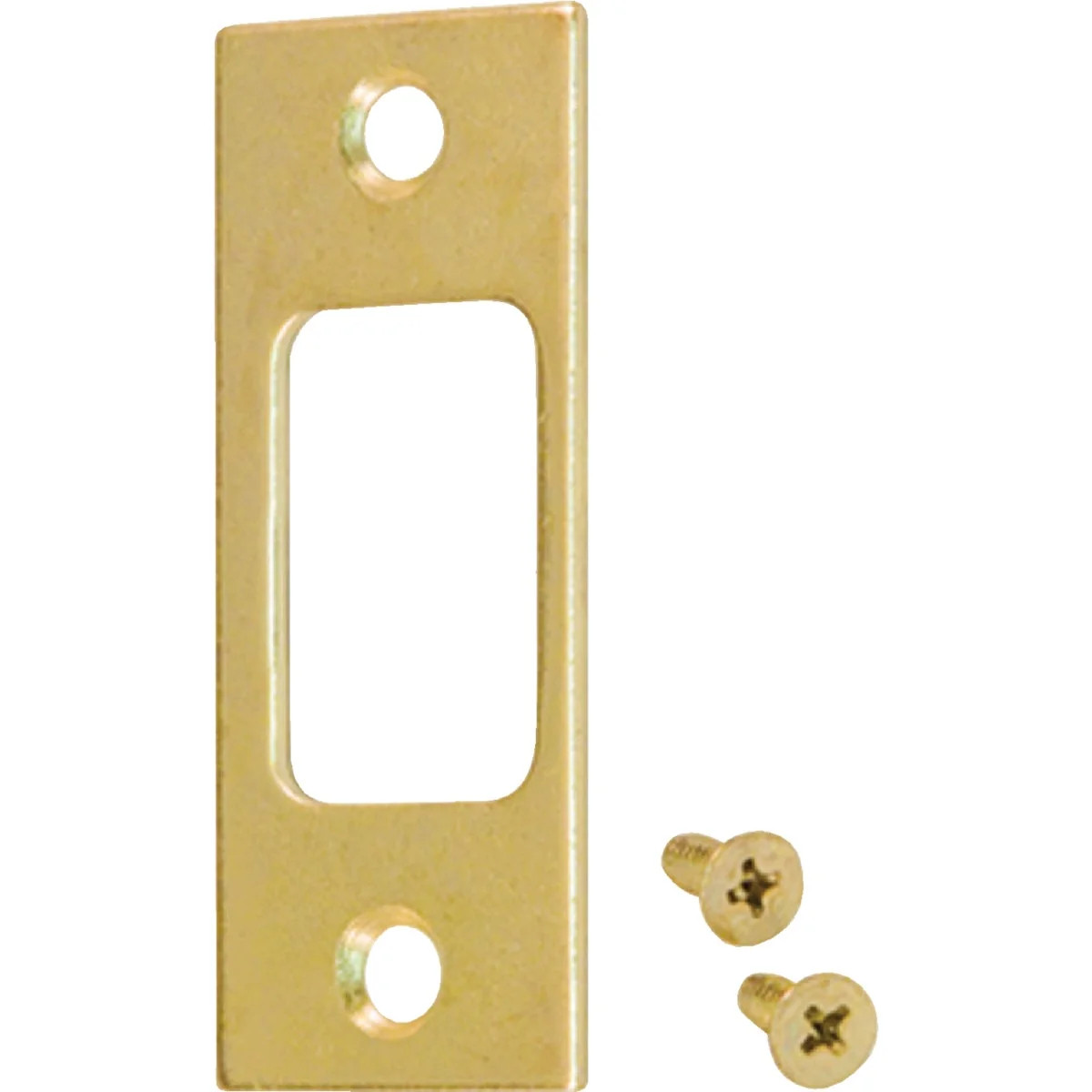 Fine Crafted Kwikset Polished Brass 1 In. Deadbolt Strike Plate Unique