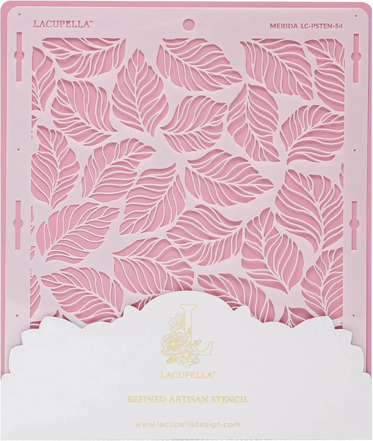 Minimalist Large Cake Decorating Stencil Merida Falling Leaves Pattern Pure
