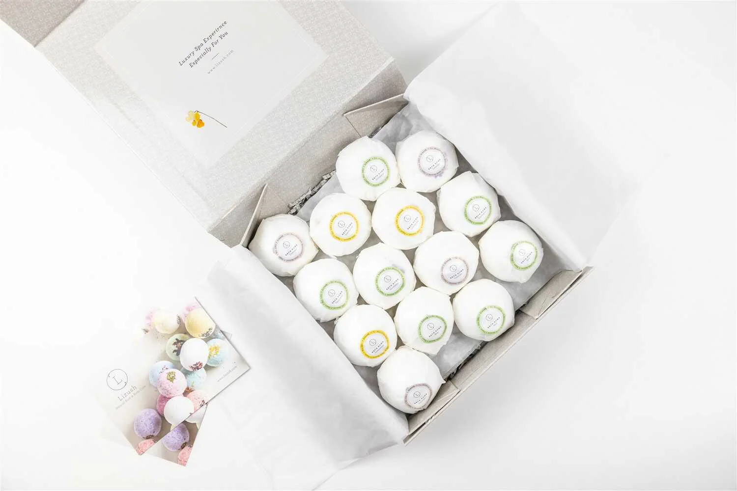 Breathable Natural Bath Bomb Gift Box – 14 Handmade Bath Bombs for a Spa Day Exclusive