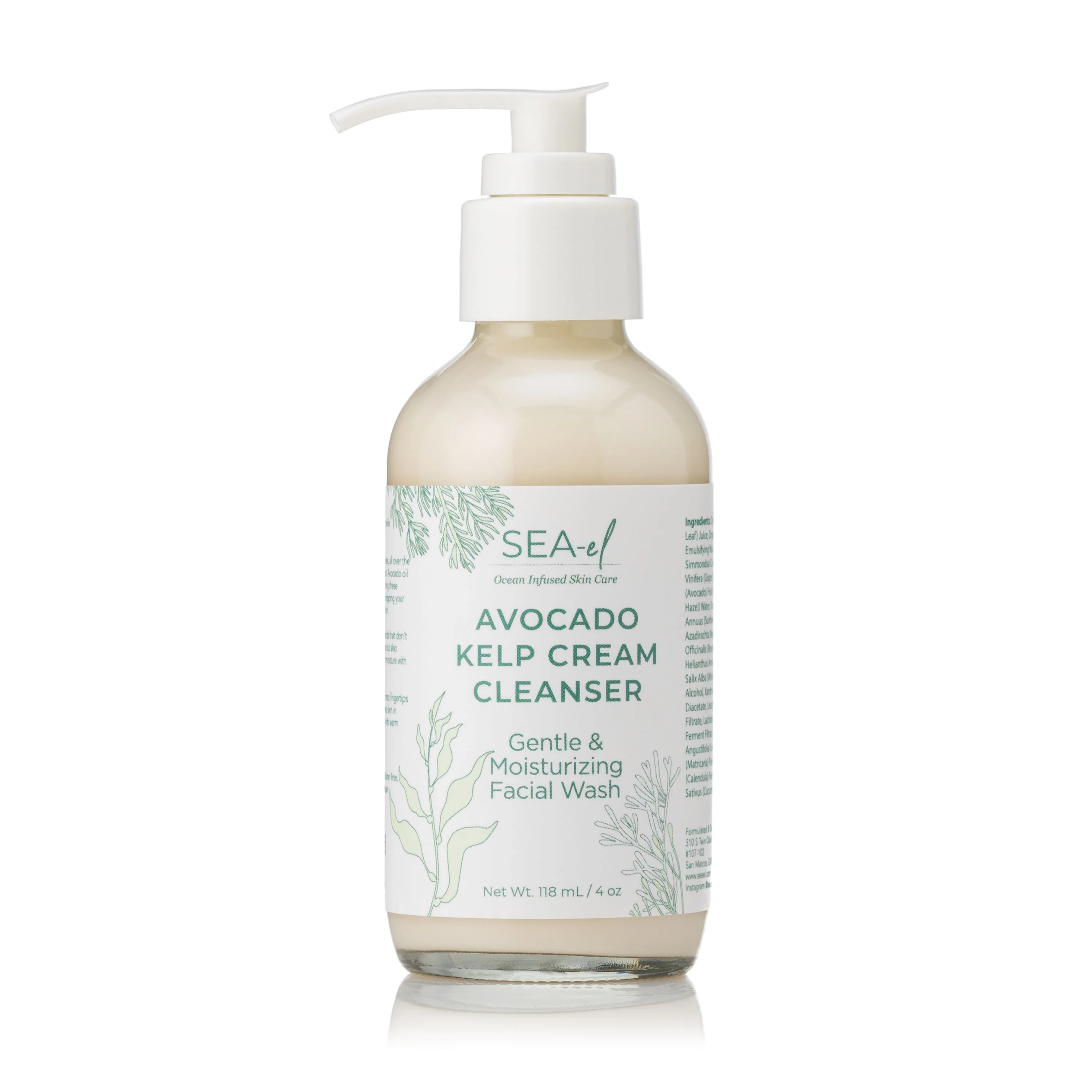 Elegant Sea-el Avocado Kelp Cream Cleanser High-Performance