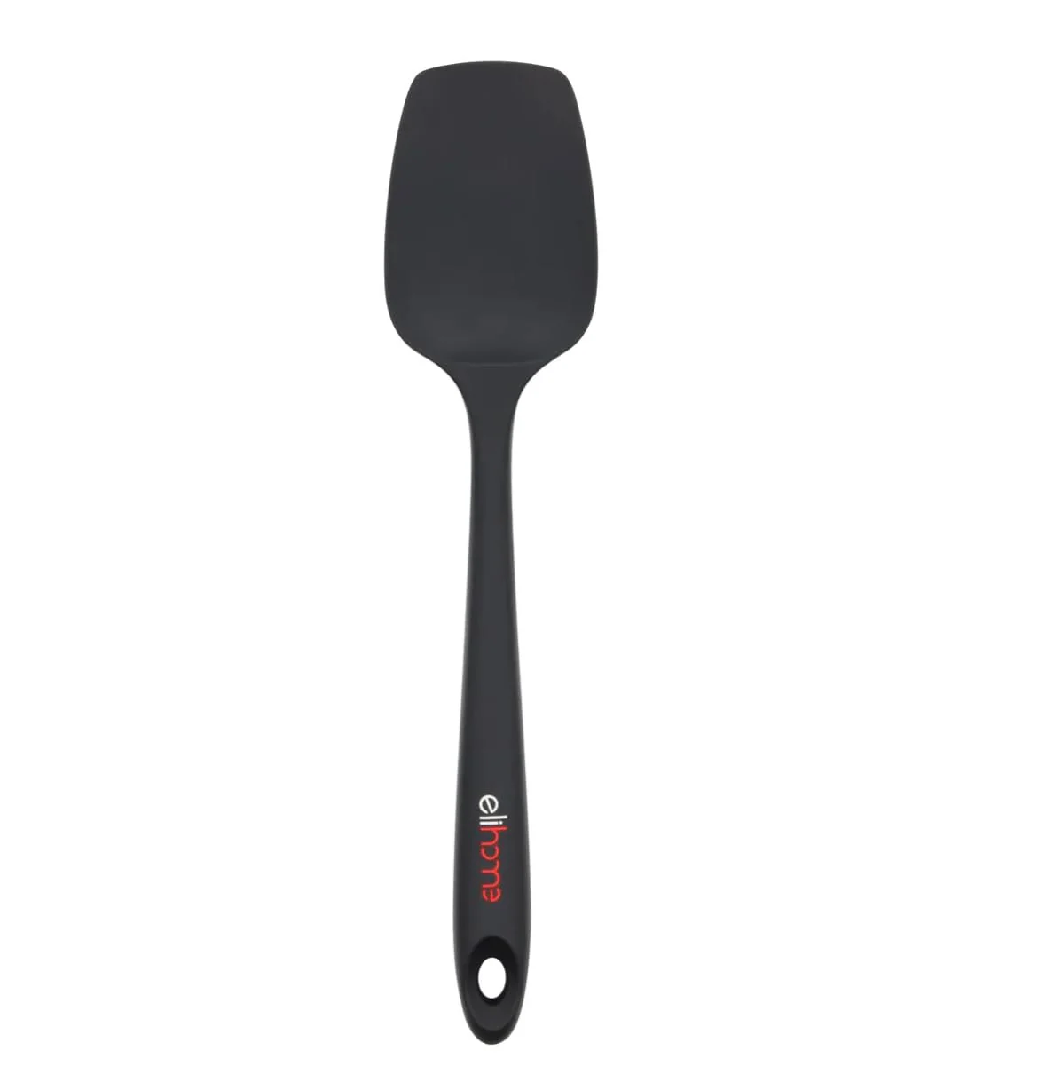 Excellent Elihome Mini Silicone Spoonula – Non-Stick Heat Resistant Silicone Scraper Spatula for Mixing Serving Scraping Stirring and More 8.75 Inch Black Elite