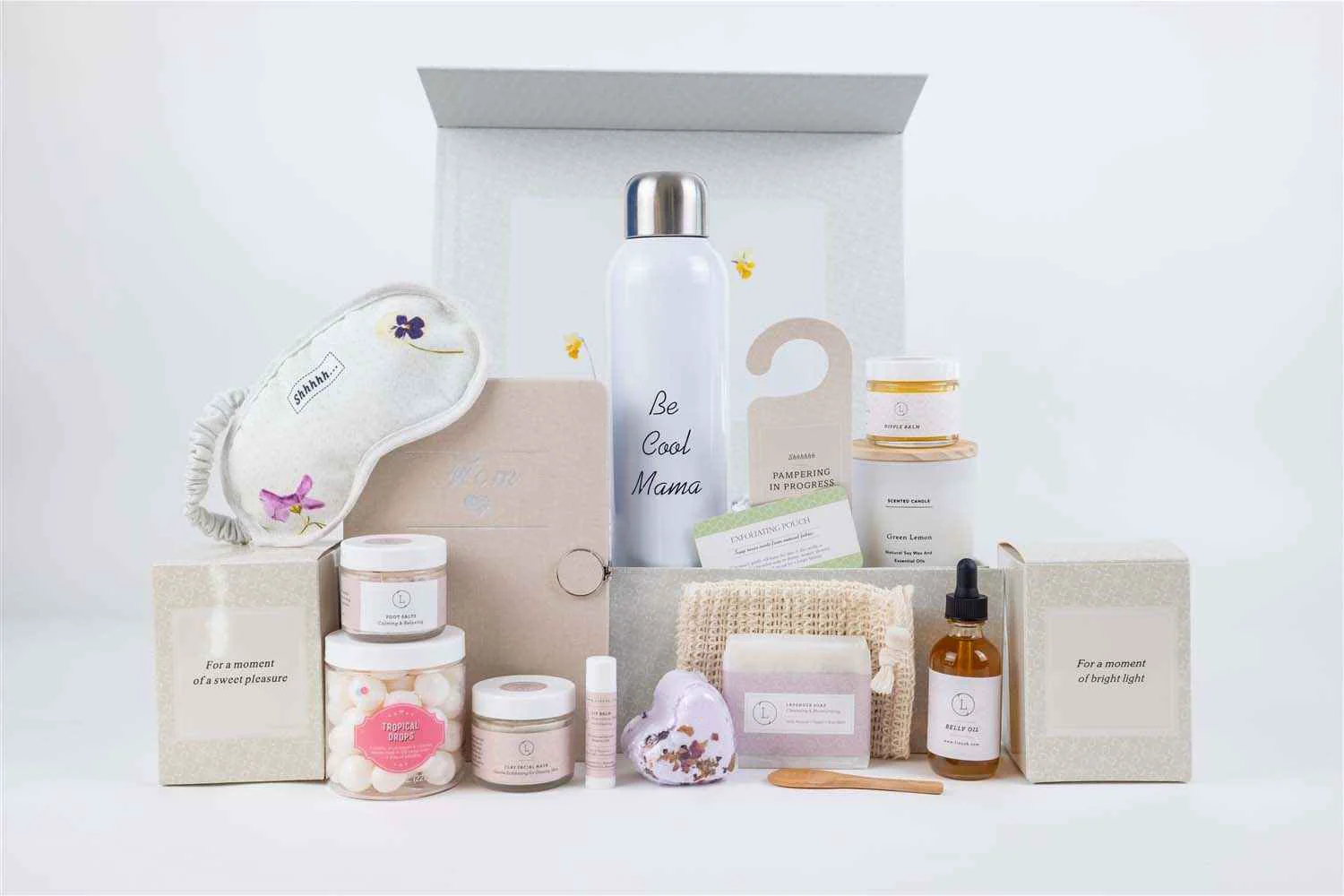 Convenient New Mom Gift – Natural Pampering Skincare Self-Care Box Trendy