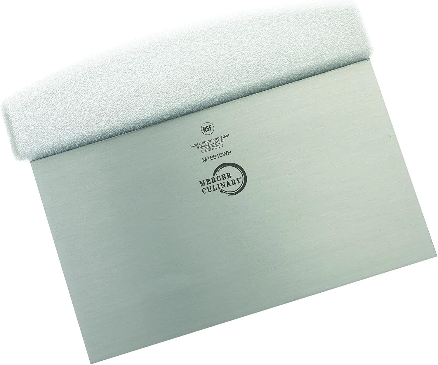 Proven Mercer Culinary Millennia Bench Scraper 5 7 8 Inch x 3 1 2 Inch Blade White Handle Flexible