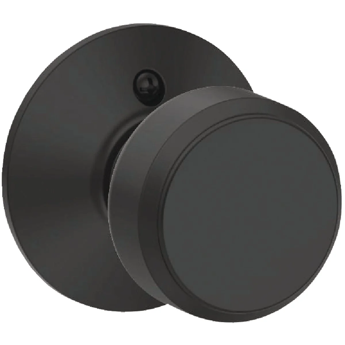 Enhanced Schlage Bowery Knob Matte Black Non-Turning Lock First-Class