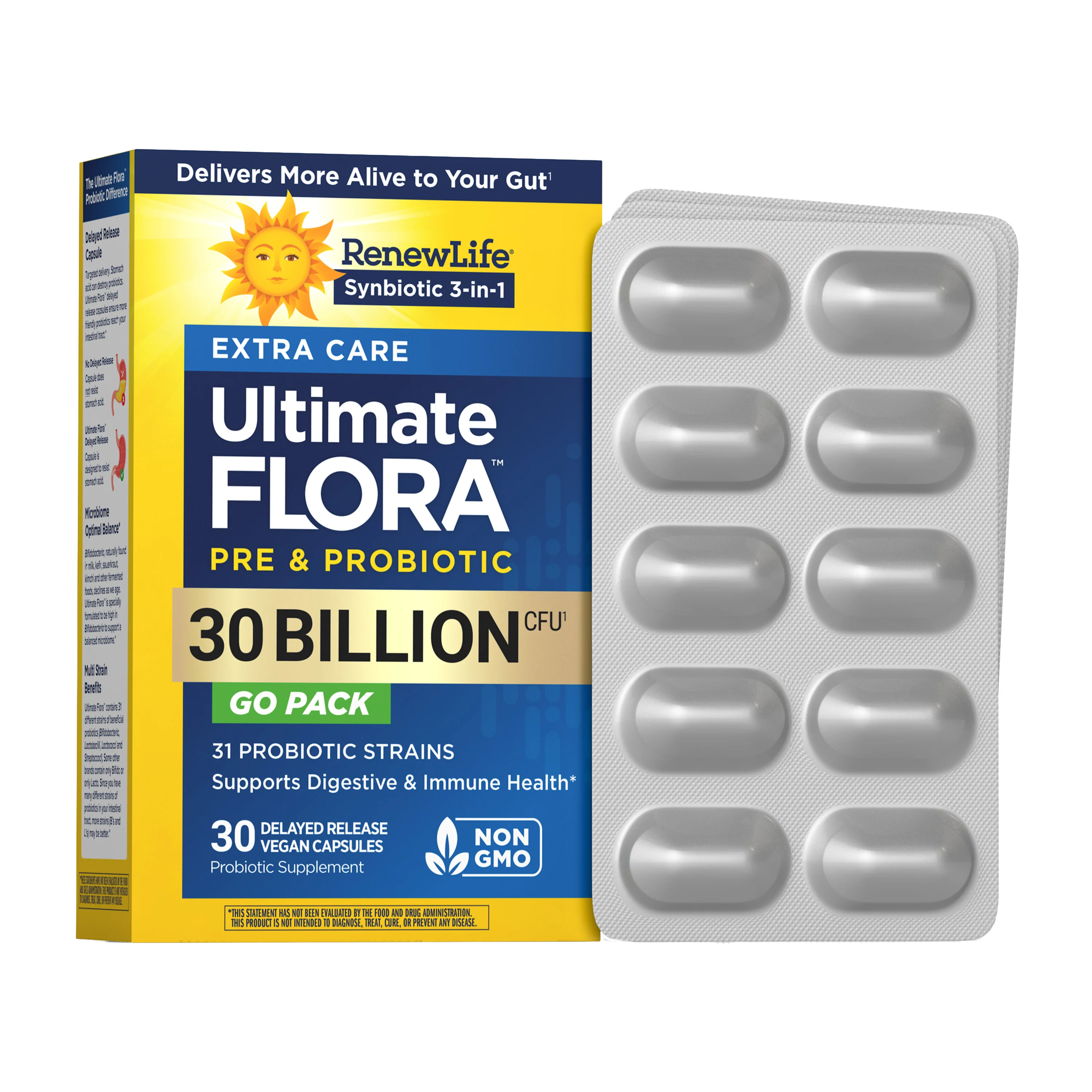 Functional Renew Life Extra Care Go Pack 30 Billion 12 Strains Delayed Release High-End