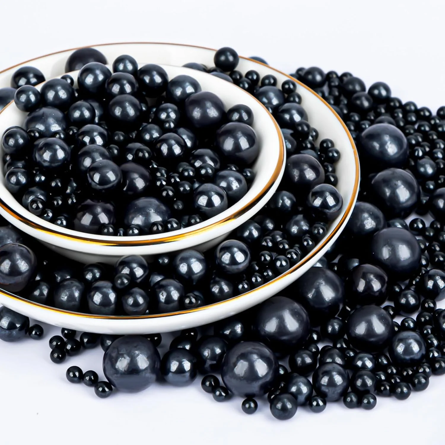 Innovative Twisweet Black Sprinkles 130g Edible Pearl Sprinkles for Cake Decorating Black sugar pearls cake decorations amp cake toppers for cupcakes cookies ice cream Halloween birthdays amp party desserts Convenient