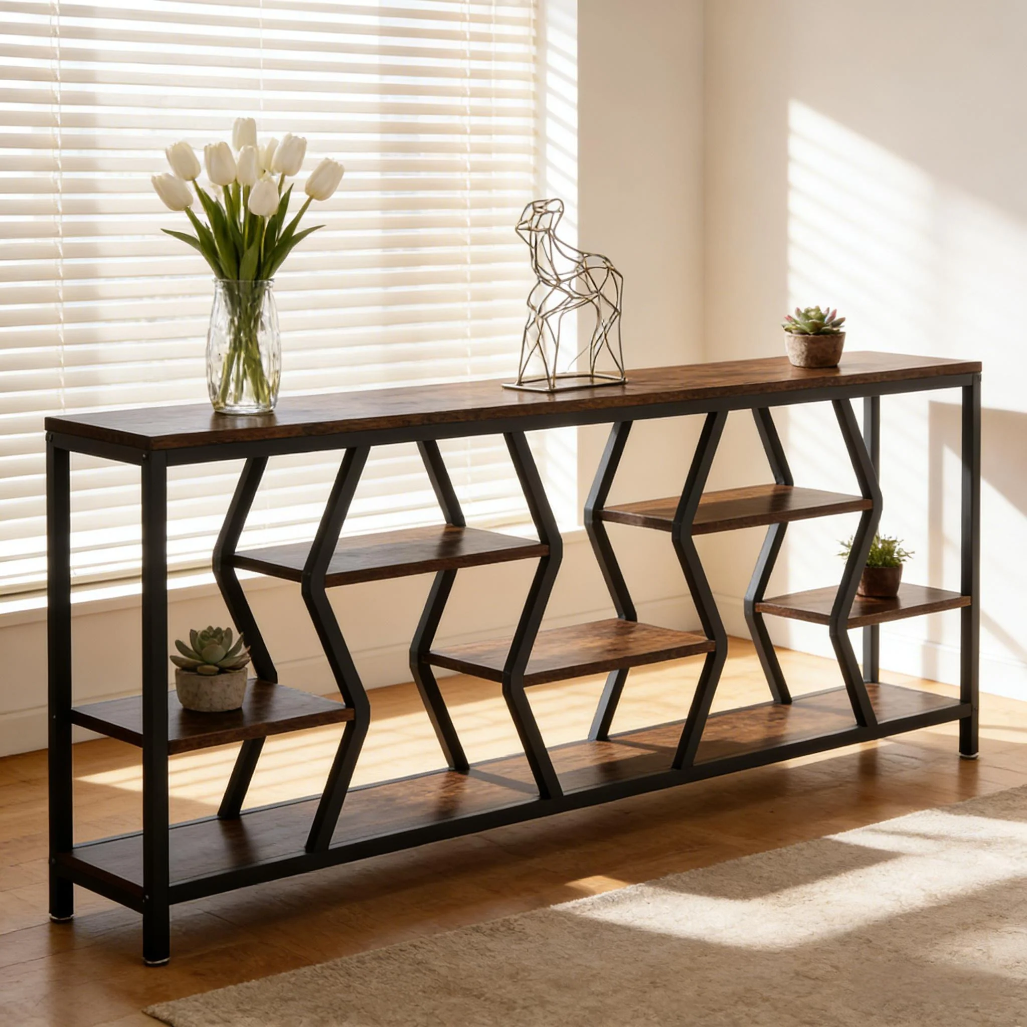 First-Class Durable Sofa Console Table with Generous Storage Convenient