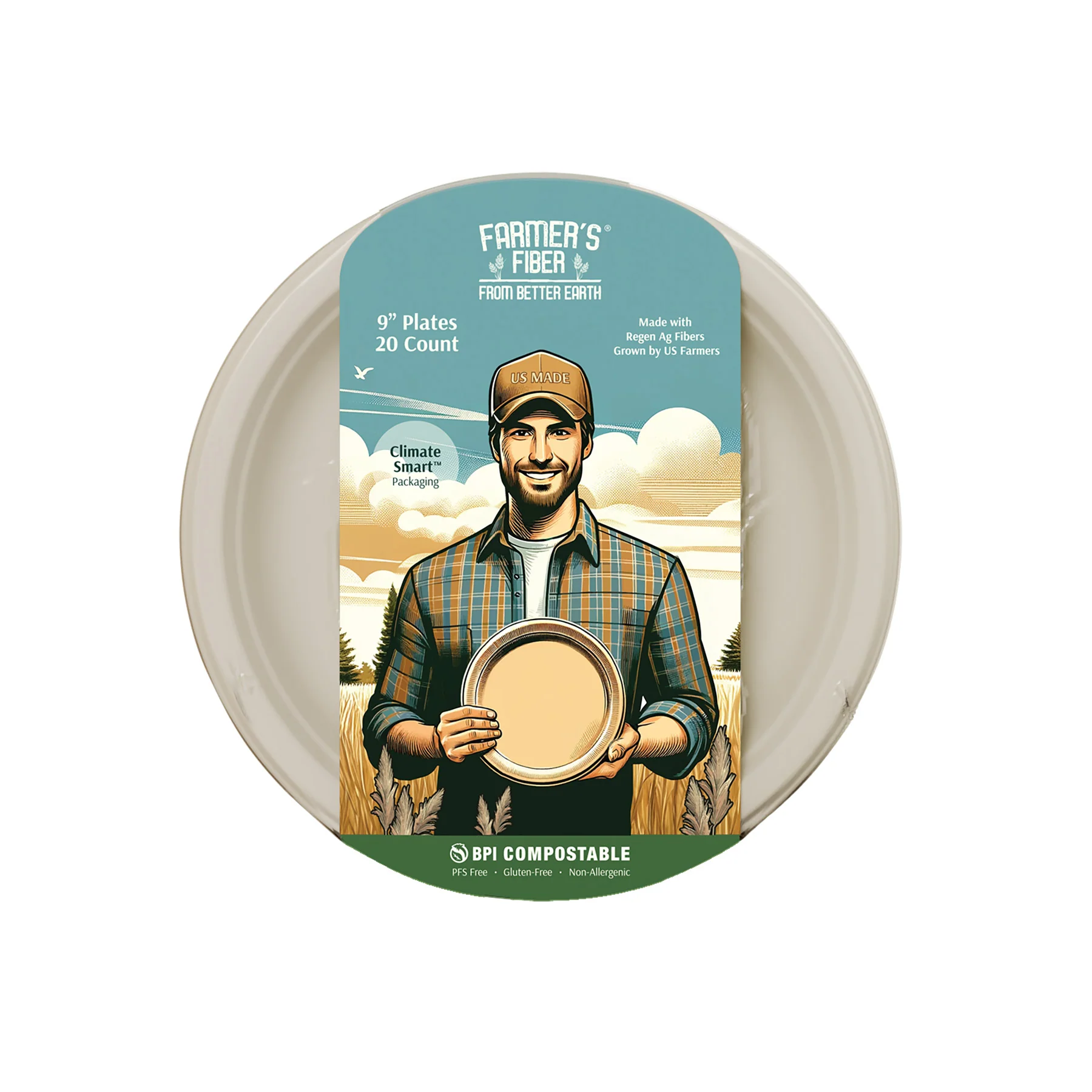 Responsible Better Earth 9 Farmer’s Fiber Collection Round Plate Exceptional