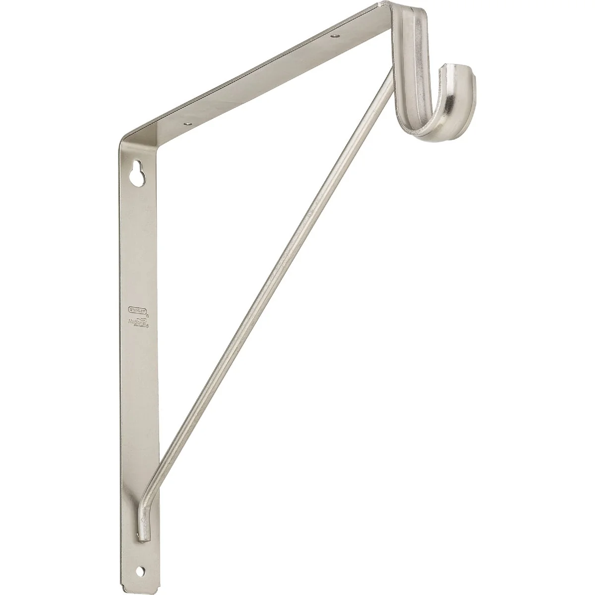 Exclusive Stanley Home Designs 12-5 8 In. H. x 11 In. D. Shelf Rod Bracket Satin Nickel Fashionable