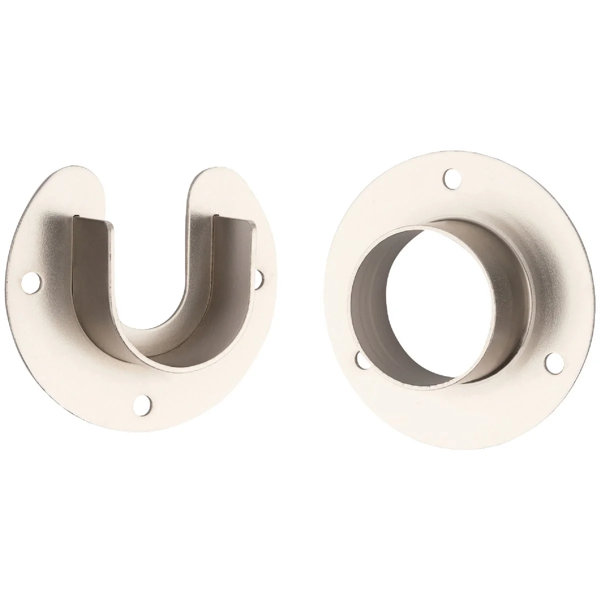 Reliable Stanley Home Designs 1-5 16 In. Zinc Closet Rod Socket Satin Nickel 2-Pack Responsible
