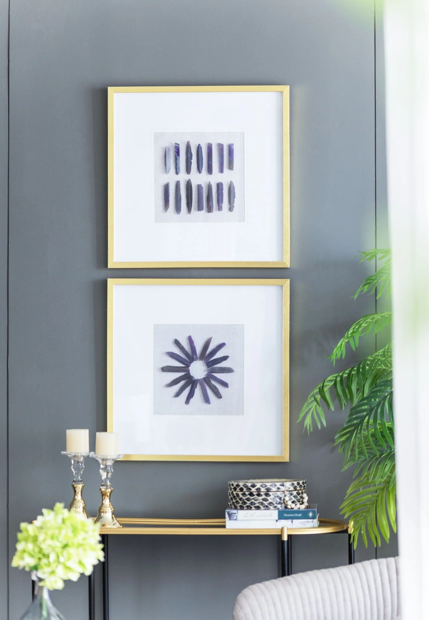 Efficient Grace Purple Agate Shadow Boxes Wall Art Set of 2 – Multicolor Elegant