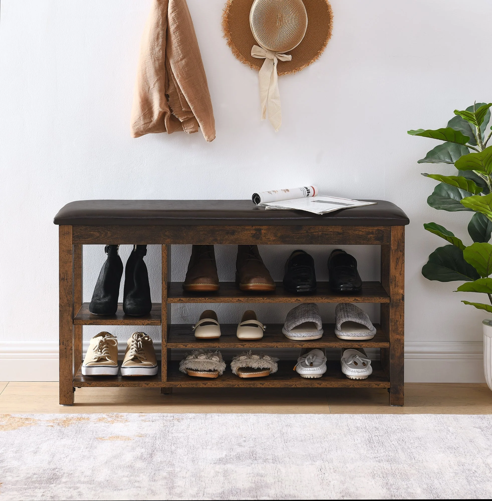 Comfortable Height-Adjustable Shoe-Changing Bench Original